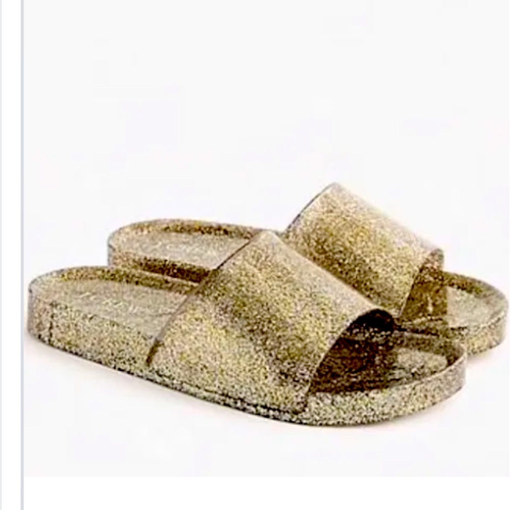 JCrew glitter pool slides 9